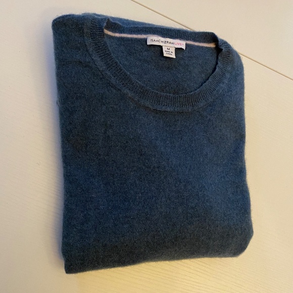 Isaac Mizrahi Live Teal Cashmere Tunic Sweater Size Medium - Picture 8 of 11
